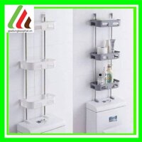 Kệ Giá Nhựa Dán Tường Đựng Đồ Xà Phòng Mỹ Phẩm Phòng Nhà Tắm Vệ Sinh Bếp Toilet Thông Minh Đa Năng 2 3 Tầng