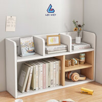 Kệ giá sách gỗ MDF decor để bàn học, làm việc mini thương hiệu Lợi Việt đựng đồ, sách vở phong cách hàn quốc - D08