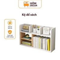 Kệ giá sách gỗ MDF nhỏ mini decor để bàn học, bàn làm việc đựng sách vở