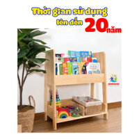 Kệ Giá Sách Gỗ, Tủ Đựng Đồ Chơi Đa Năng Nhiều Ngăn Cho Bé Chất Liệu Gỗ Thông Cao Cấp An Toàn