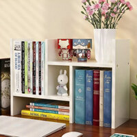 Kệ giá sách mini gỗ MDF trang trí decor để bàn học làm việc tùy chỉnh kích thước đa năng HOMELINE đựng đồ sách vở - D07