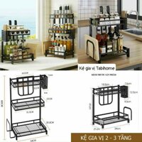 Kệ gia vị 2 - 3 Tầng - Kệ gia vị nhà bếp 2 3 tầng