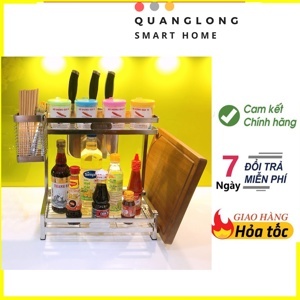 Kệ gia vị 2 tầng inox 304 Kafina KGV02