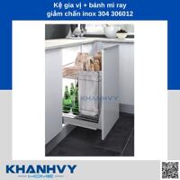 Kệ gia vị + bánh mì ray giảm chấn inox 304 Higold 306012