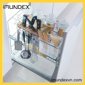 Kệ gia vị đa năng với ray âm giảm chấn 350mm 7 809 101
