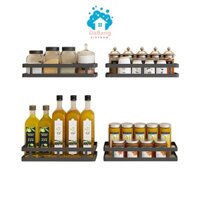 Kệ Gia Vị Dán Tường Nhà Bếp Đa Năng SENNAI Bằng Thép Cacbon Có Kèm Keo Dán, Đinh Ốc Chuyên Dụng