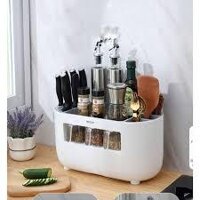 Kệ Gia Vị Để Bàn, Kệ Để Đồ Nhà Bếp Đa Năng, Giá Để Đồ Kèm Hộp Đựng Gia Vị Ecoco
