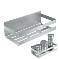 Kệ gia vị Inox 304 dán tường gạch men - có keo dán Sealant Fix - 3 kích thước - HOBBY KGVD20 , KGVD23, KGVD28 - Loại nhỏ ngang 20cm