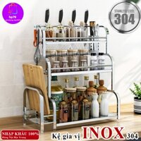 Kệ Gia Vị Inox Kệ Để Dao Thớt Inox 304Tủ Nhà Bếp Tủ Đựng Hũ Gia Vị Bếp Có Giá Cài Dụng Cụ Dao Kéo Ống Đũa HP7979