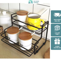Kệ Gia Vị Nhà Bếp Inox Sơn Tĩnh Điện Không Gỉ, Kệ Để Đồ Nhà Bếp Đa Năng Inox Cao Cấp 1105
