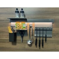 Kệ gia vị treo tường đa năng EUROGOLD EVM700, Giá để đồ nhà bếp có đèn LED