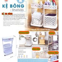 KỆ GIẶT - KỆ BÔNG NHỰA DUY TÂN 2 TẦNG CÓ BÁNH XE