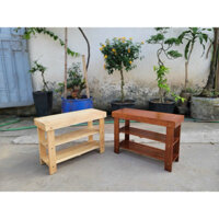 Kệ giày 2 ngăn kèm ghế ngồi đi giày kích thước dài 65 x sâu 27cm cao 45cm