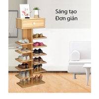 Kệ Giày Cây 7 Tầng Có Ngăn Kéo Gỗ MDF Giá Rẻ