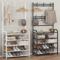 Kệ giầy chữ L và móc treo quần áo tiện lợi