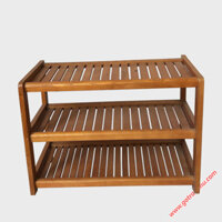Kệ giày dép 3 tầng gỗ cao su 60cm KD002