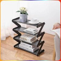 Kệ giày dép 4 tầng chữ Z đa năng l Kệ để giày dép, sách vở thanh inox, giá vải, dễ dàng lắp ghép, cao 50cm