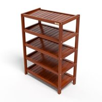 Kệ giày dép 5 tầng gỗ cao su tự nhiên