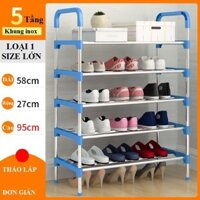 Kệ giày dép 5 tầng LOẠI 1 khung nhôm, giá để giày nhôm 5 tầng,giầy dép,kệ để đồ,kệ sách, ke giay dep, đồ nội thất