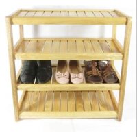 Kệ giày dép 63cm - 4 tầng gỗ cao su