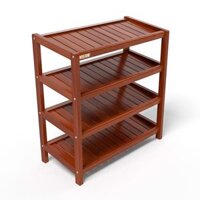 Kệ giày dép gỗ 4 tầng: Dài 60cm  x Rộng 30 x Cao 65cm.
