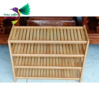Kệ giày dép gỗ 4 tầng rộng 80cm gỗ tự nhiên chống mối mọt cực tốt