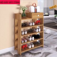 Kệ giày dép gỗ 5 tầng hàng VNXK