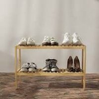 KỆ GIÀY DÉP GỖ THÔNG Dài 2 Tầng 80cm