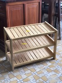 Kệ giày dép gỗ tự nhiên VIMOS  đủ các size  - 3 tầng - Tự nhiên