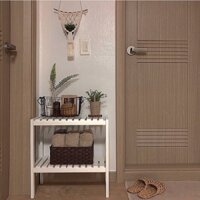 KỆ GIÀY DÉP MINI 2 TẦNG / KỆ GỖ TRANG TRÍ - MÀU TRẮNG - SIZE 2FS