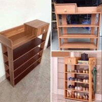 Kệ Giày Gỗ 5 Tầng - Tủ Giày Gỗ Có Ngăn Tủ Để Giày Dép Gọn Gàng