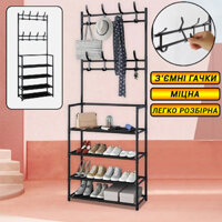 KỆ GIÀY SƠN TĨNH 4 tầng CHỮ H KÈM MÓC TREO ĐỒ