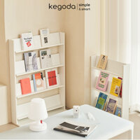 Kệ Gỗ 3 Tầng Để Sách, Tạp Chí Rộng 60cm Thương Hiệu KEGODA Đặt Tại Phòng Khách, Cửa Hàng - Trắng