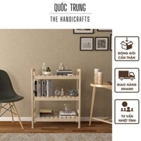 Kệ Gỗ 3 Tầng Kệ Decor Phòng Ngủ Tự Lắp Ráp Kích Thước 84x68x30cm
