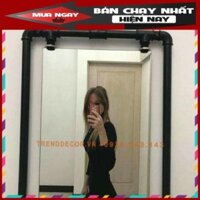 Kệ gỗ 3d độc bằng gỗ ống sắt kệ treo quần áo tủ treo bằng ống sắt decor vintage bền đẹp trang trí nhà và quán phong các