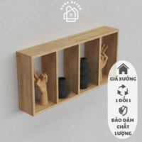 Kệ gỗ 4 tầng, kệ treo nhà vệ sinh gỗ thông mỹ kệ để gia vị KGTT20-N