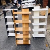 Kệ gỗ 5 tầng đa năng màu trắng đen, kệ sách đặt góc tường gỗ MDF phủ Melamine chống xước 40 x 15 x 113 TAGO ND24