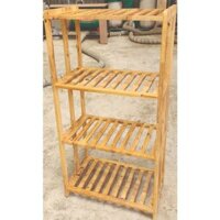 Kệ gỗ cao su 3 tầng 60cm, kệ để đồ trang trí