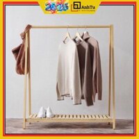 Kệ Gỗ Chữ A 1 tầng 2 tầng, chất liệu gỗ tự nhiên cao cấp bền đẹp , đa năng treo quần áo và decor phong cách Vintage