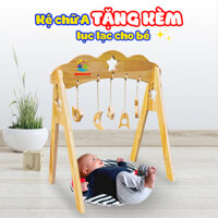 Kệ Gỗ Chữ A Cho Bé Sơ Sinh Kèm 5 Lục Lạc Ngộ Nghĩnh