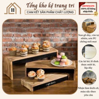 Kệ Gỗ Chữ U Để Màn Hình Máy Tính, Laptop; Trang Trí Tiệc, Sự Kiện, Kệ Trưng Bày Bánh CupCake, Decor Khách Sạn, Homestay