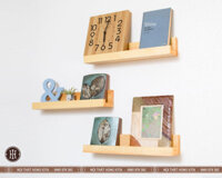 Kệ gỗ chữ u treo tường spa, nail, salon tóc KTD17