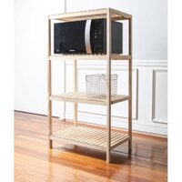 KỆ GỖ ĐA NĂNG KÊ LÒ VI SÓNG 4 TẦNG INEST