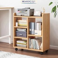 Kệ gỗ đa năng lưu trữ tiện dụng có bánh xe di động thông minh , thương hiệu Heaven - HV573