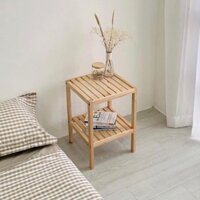Kệ gỗ đầu giường 2 tầng kèm ảnh thật