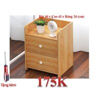 Kệ Gỗ Đầu Giường Có 2 Ngăn Kéo