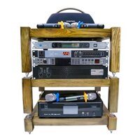 Kệ gỗ để âm ly/ Kệ để thiết bị âm thanh/ kệ 3 tầng gỗ sồi Nga giá tốt nhất - Anh Tài Audio