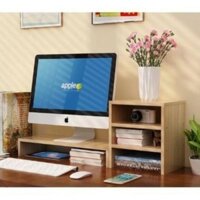 Kệ gỗ để bàn 3 tầng nhỏ gọn, giá sách mini kệ đa năng  gỗ MDF phủ Melamin decor góc học tập, làm việc 25x20x28 TAGO11 - Vân gỗ