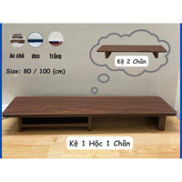 Kệ gỗ để bàn có ngăn, kệ màn hình máy tính