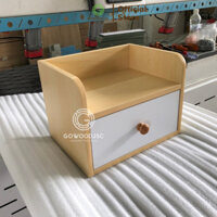 Kệ gỗ để bàn làm việc Gowood, tủ gỗ mini để bàn học cao cấp có ngăn kéo siêu xinh--không ngăn sách